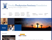 Tablet Screenshot of omahapresbyterianseminaryfoundation.org